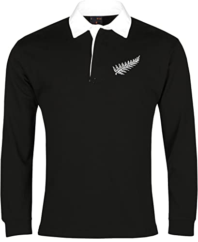 Old School Football New Zealand Rugby-Shirt, langärmelig, besticktes Logo Old School Football New Zealand Rugby-Shirt, langärmelig, besticktes Logo von Old School Football