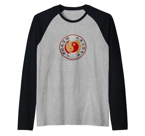 Old School JKD Patch Oakland Jeet Kune Do Raglan von Old School JKD Yin Yang Symbol Jeet Kune Do