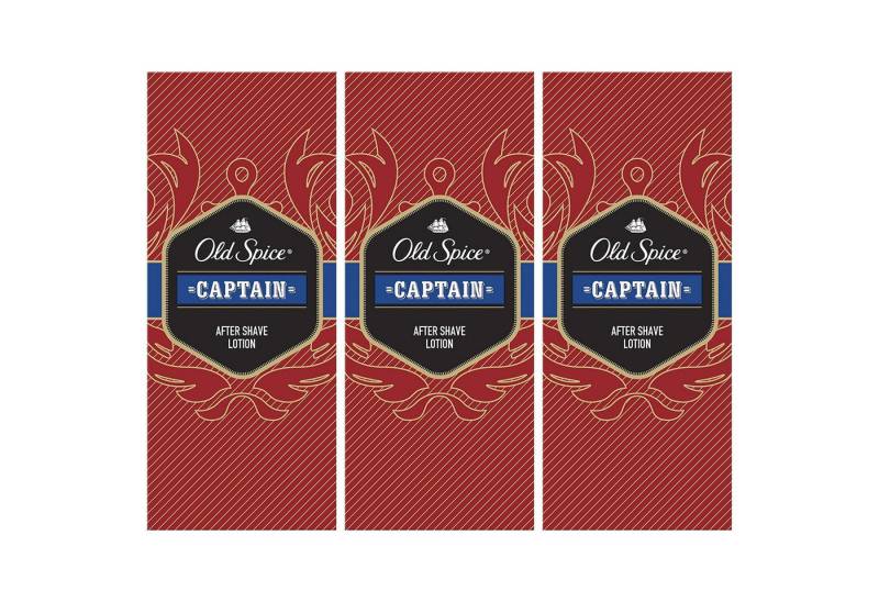 Old Spice After-Shave 3 x Old Spice Captain After Shave Lotion jeweils 100ml Rasierwasser von Old Spice
