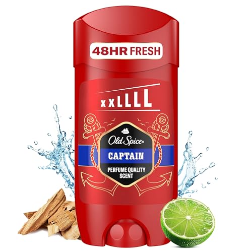 Old Spice Captain Deo Stick für Männer, 85ml, 48H Frische, langanhaltender Duft in Parfümqualität, 0% Aluminiumsalze von Pantene