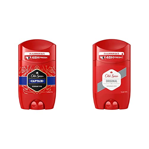 Old Spice Captain Deodorant Stick | 50 ml (1er Pack) & Orginal Deodorant Stick | Deo Stick Ohne Aluminium Für Männer | Männer Deo Mit Langanhaltendem Duft, 50ml von Old Spice