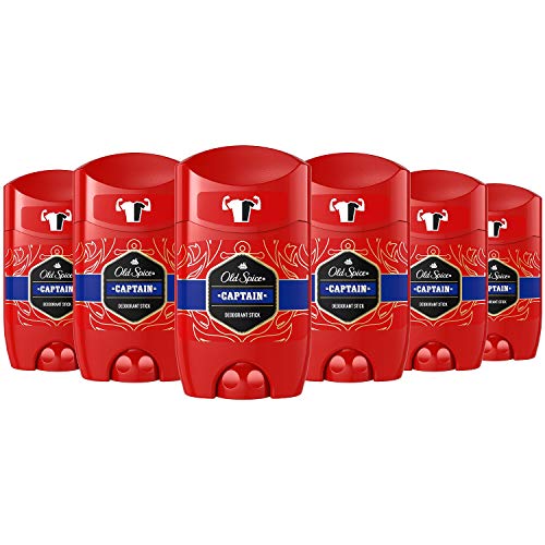 Old Spice Captain Deodorant Stick Men, 6er Pack(6 x 50 ml) von Old Spice