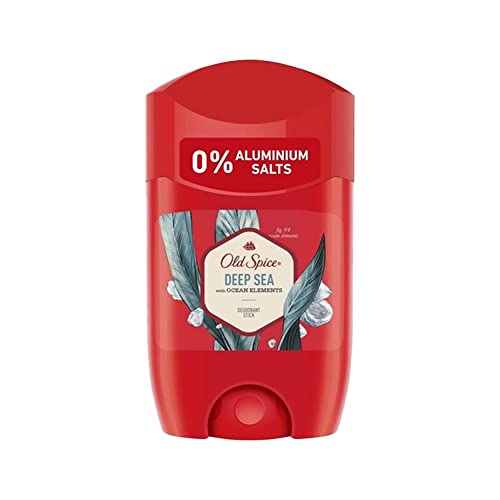 Old Spice Deep Sea Deodorant Stick, 50ml, Deo Stick Ohne Aluminium Für Männer, Männer Deo Mit Langanhaltendem Duft von Old Spice