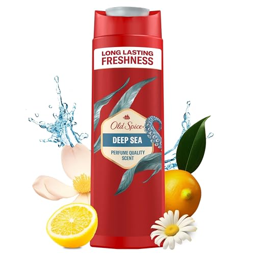 Old Spice Deep Sea 3-in-1 Duschgel & Shampoo für Männer, 250ml, langanhaltender, frischer Duft in Parfümqualität für Haare-Gesicht-Körper von Pantene