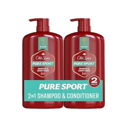 Old Spice Pure Sport 2in1 Shampoo and Conditioner for Men, Twin Pack, Lemon, 58.4 Fl Oz von Old Spice