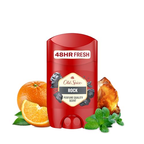 Old Spice Rock Deo Stick für Männer, 50ml, 48H Frische, langanhaltender Duft in Parfümqualität, 0% Aluminiumsalze von Old Spice