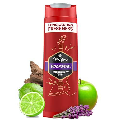 Old Spice Rockstar 3-in-1 Duschgel & Shampoo für Männer, 400ml, langanhaltender, frischer Duft in Parfümqualität für Haare-Gesicht-Körper von Old Spice