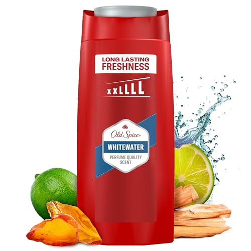 Old Spice Whitewater 3-in-1 Duschgel & Shampoo für Männer (675 ml), Körper-Haar-Gesichtsreinigung Männer, lang anhaltend Frisch, Zitrone, Sandelholz und Seeluft von Old Spice