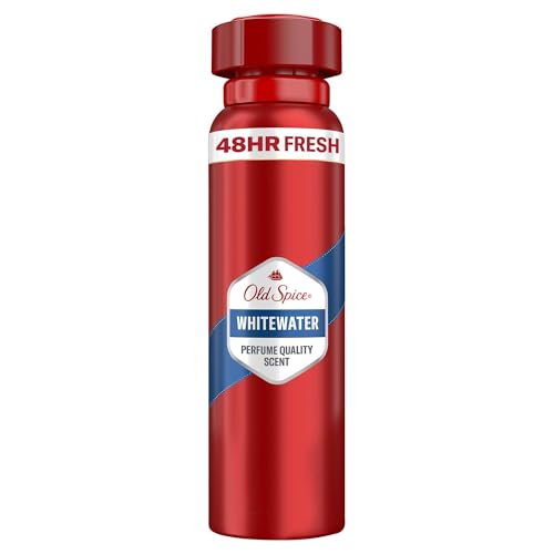 Old Spice Whitewater Deodorant Körperspray für Herren 6x150 ml, 48 h Frische, 0 % Aluminiumsalze, keine weißen Rückstände und gelben Flecken, 6 Stück von Old Spice