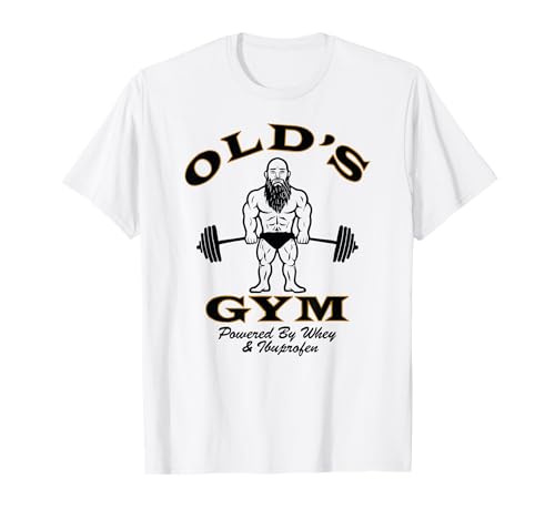 Old's Gym Fitnessstudio mit Logo, für Papa, Opa, Gewichtheben, für alte Männer T-Shirt Old's Gym Fitnessstudio mit Logo, für Papa, Opa, Gewichtheben, für alte Männer T-Shirt von Old's Gym Classics
