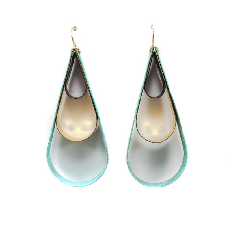 Flügel Runde Kaskade Ohrringe - Groß Flügel Runde Kaskade Ohrringe - Groß von OldBlood