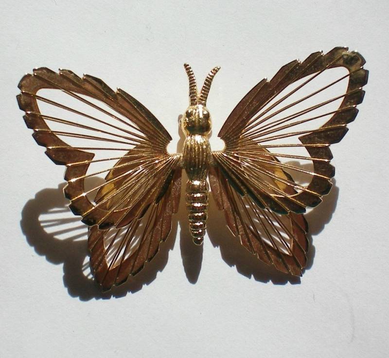 Draht Flügel Schmetterling Pin - 3330 von OldCastleTreasures