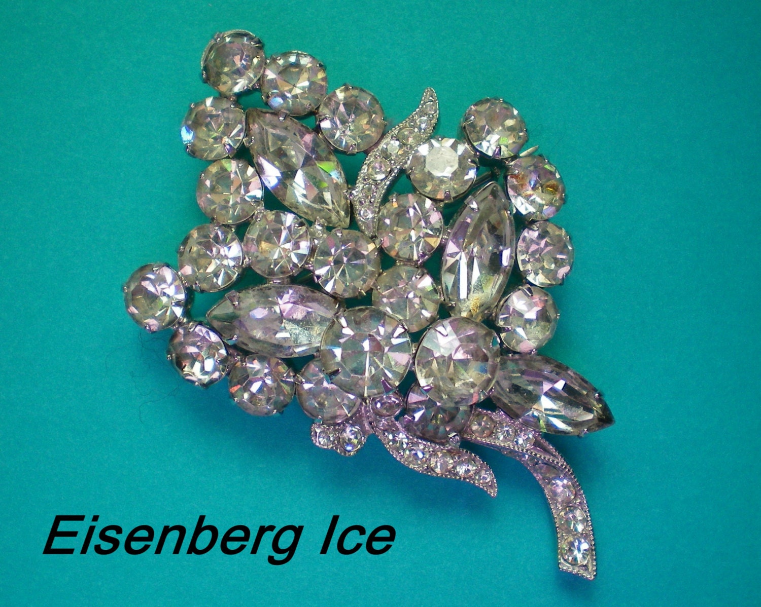 Eisenberg Eis Blumenstrauß Brosche - 1132 von OldCastleTreasures