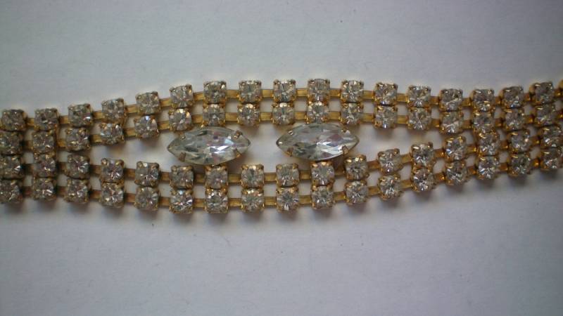 Glitzernde Strass Partei Armband - 4406 von OldCastleTreasures