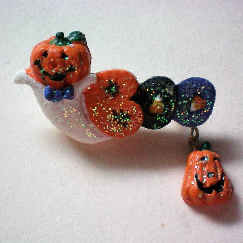 Halloween Geist Boo Pin Mit Kürbis Jack-O-Lantern 5587 von OldCastleTreasures