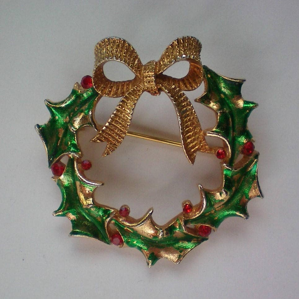 Holly Kranz Pin Von Mylu Für Weihnachtsferien - 5609 von OldCastleTreasures