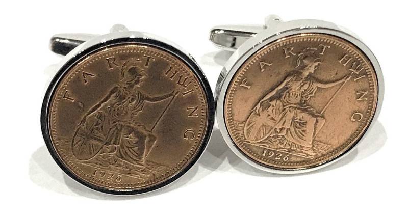 1919 Manschettenknöpfe Mit Versilbertem Verschluss von OldCoinCufflinks