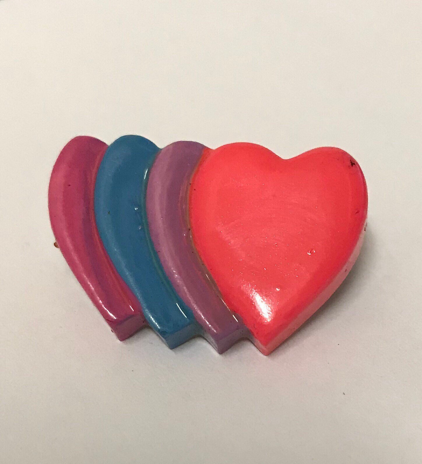 1980Er 4Er Reihe Herzen Regenbogen Pin Vintage Hut Revers Retro Altes Geschenk Shop Wunderlich Bunt Mädchen 80Er Valentinstag Liebe Kunststoff 1980Er 4Er Reihe Herzen Regenbogen Pin Vintage Hut Revers Retro Altes Geschenk Shop Wunderlich Bunt Mädchen 80Er Valentinstag Liebe Kunststoff von OldFleaToyMarket