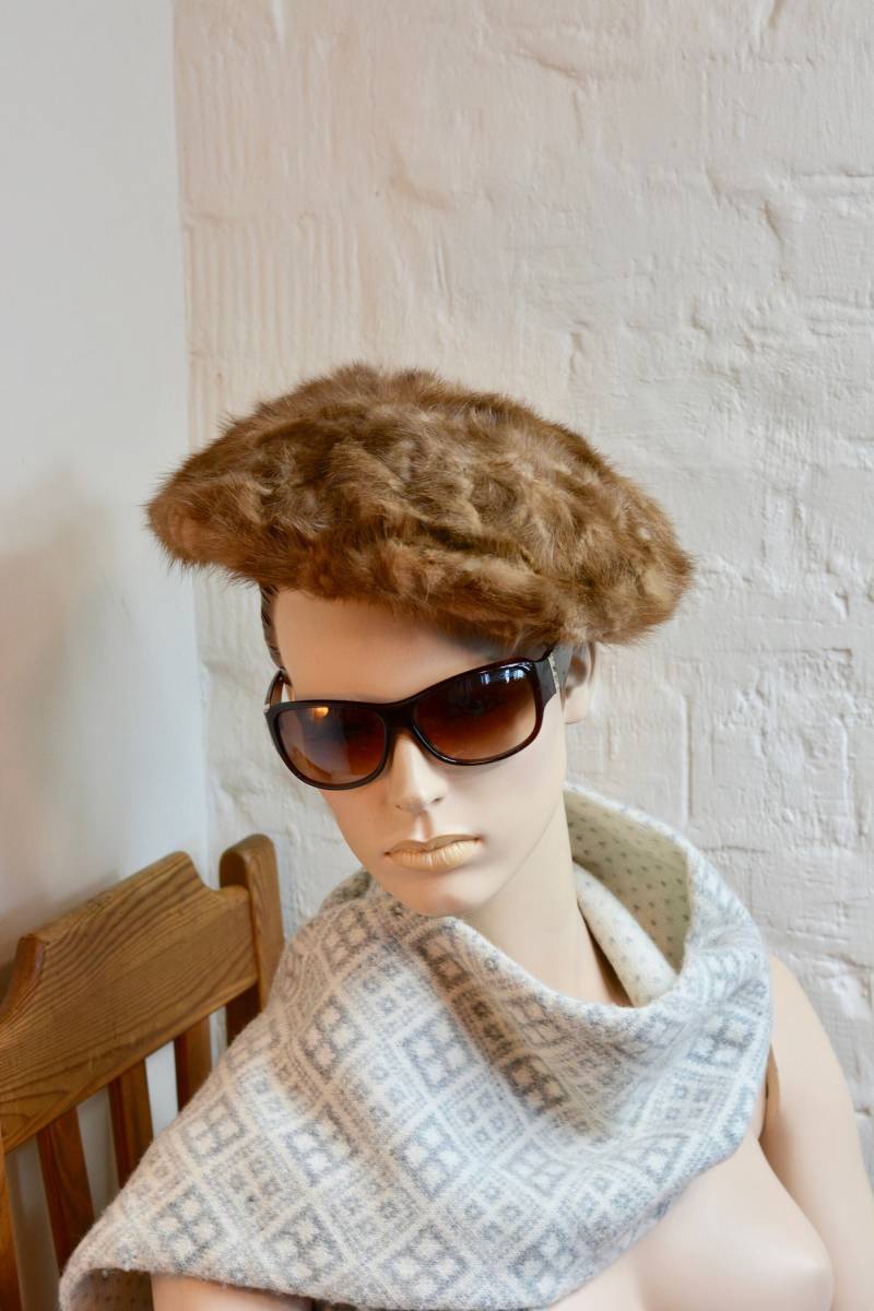 Echter Nerz Damen Hut Größe S von OldGenuineThings