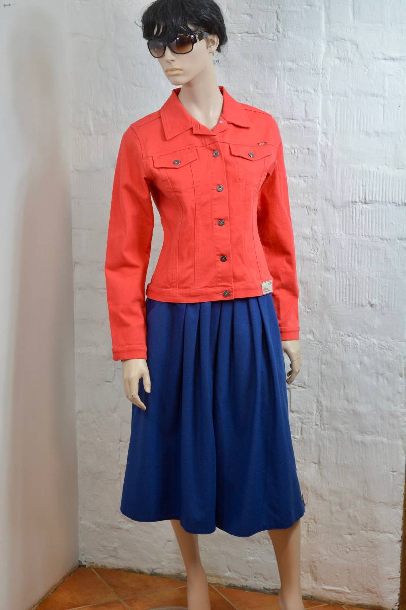 Red Denim S. Oliver Western Cowboy Fitted Damen Jeansjacke Größe Xl von OldGenuineThings