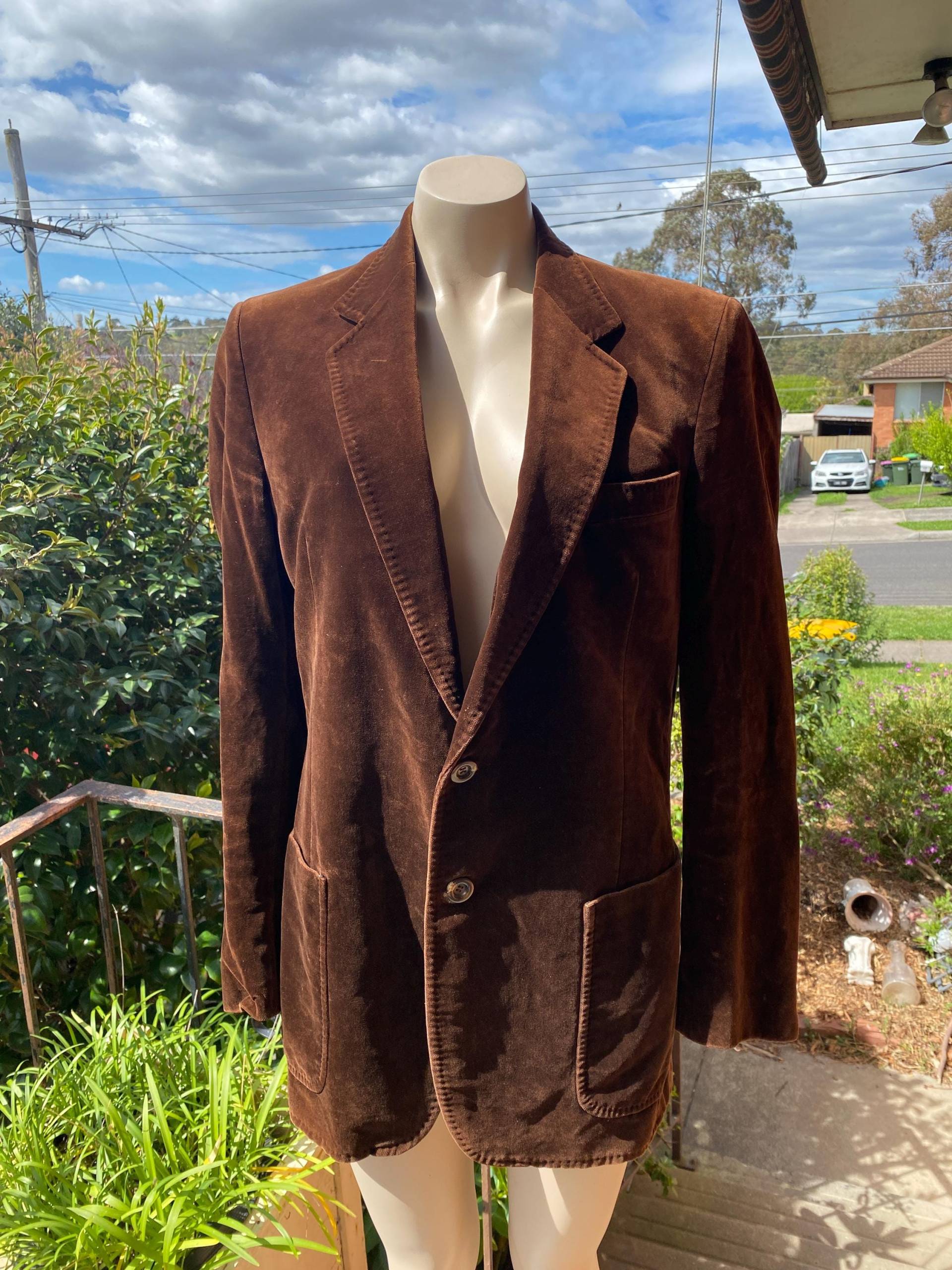 1970Er Jahre Braune Stafford Ellinson Samtjacke - Gr. M 1970Er Jahre Braune Stafford Ellinson Samtjacke - Gr. M von OldHatt