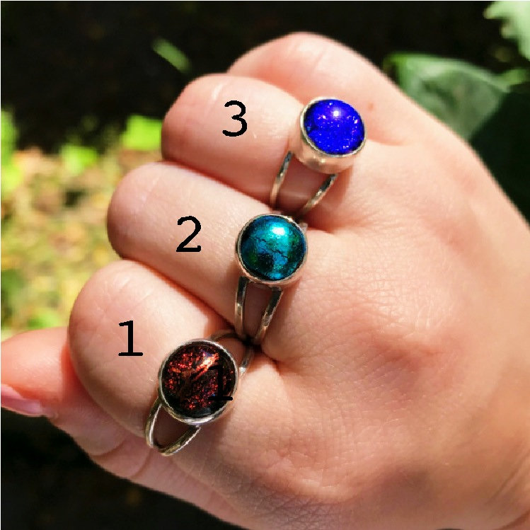 Silber Und Dichroic Glas Ring Ist Handgefertigt Von Old Hippie Dave 925 Sterling Tolles Weihnachtsgeschenk Silber Und Dichroic Glas Ring Ist Handgefertigt Von Old Hippie Dave 925 Sterling Tolles Weihnachtsgeschenk von OldHippieDaveJewelry