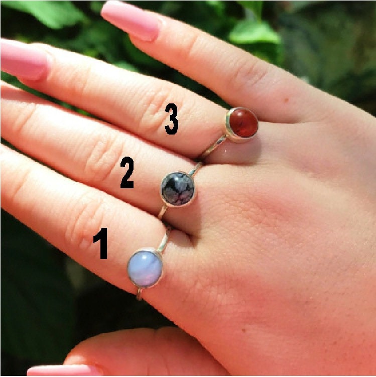 sterling Silber Kleine Edelstein Ringe Handmade Von Old Hippie Dave 925 Mit 6 Mm Runden Tolles Weihnachtsgeschenk sterling Silber Kleine Edelstein Ringe Handmade Von Old Hippie Dave 925 Mit 6 Mm Runden Tolles Weihnachtsgeschenk von OldHippieDaveJewelry