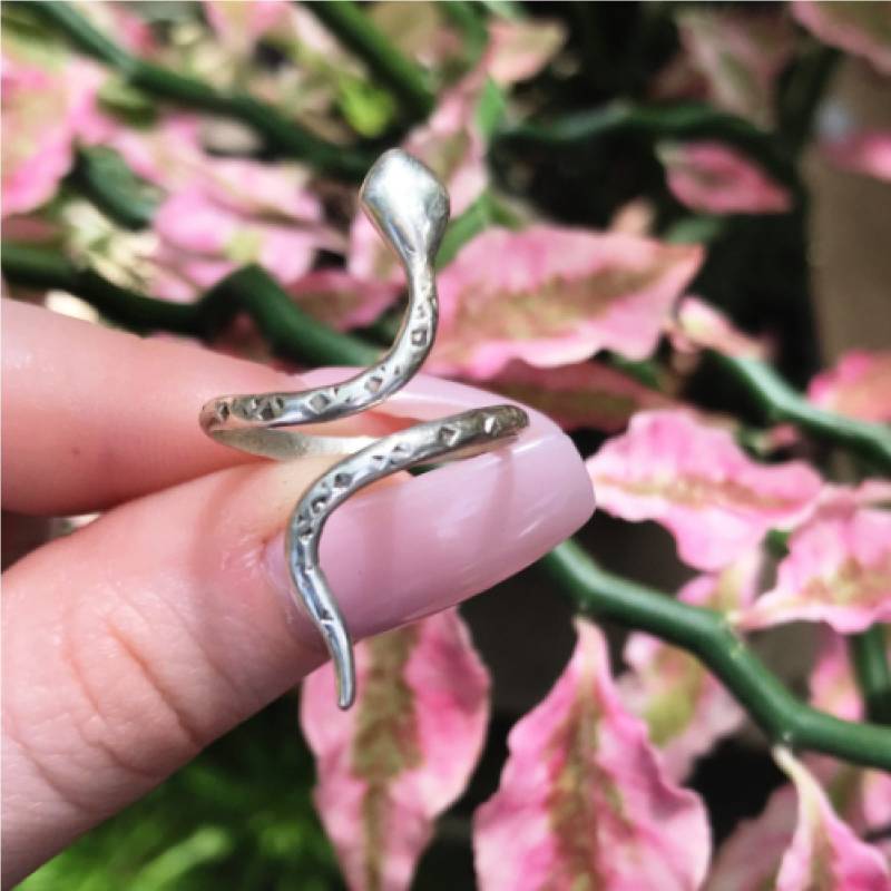 sterling Silber Schlangen Ring Verstellbar Ist Handgefertigt Von Old Hippie Dave 925 Größenverstellbar Tolles Weihnachtsgeschenk von OldHippieDaveJewelry