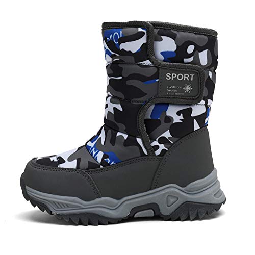 OldPAPA Kinder Winterstiefel Schneestiefel, wasserdichte Schneeschuhe für Jungen bei kaltem Wetter rutschfeste Unisex-Schuhe für das Skifahren im Freien (Kleinkind/kleines Kind/großes Kind) von OldPAPA