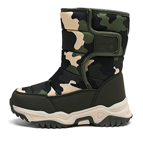 OldPAPA Kinder Winterstiefel Schneestiefel, wasserdichte Schneeschuhe für Jungen bei kaltem Wetter rutschfeste Unisex-Schuhe für das Skifahren im Freien (Kleinkind/kleines Kind/großes Kind) von OldPAPA