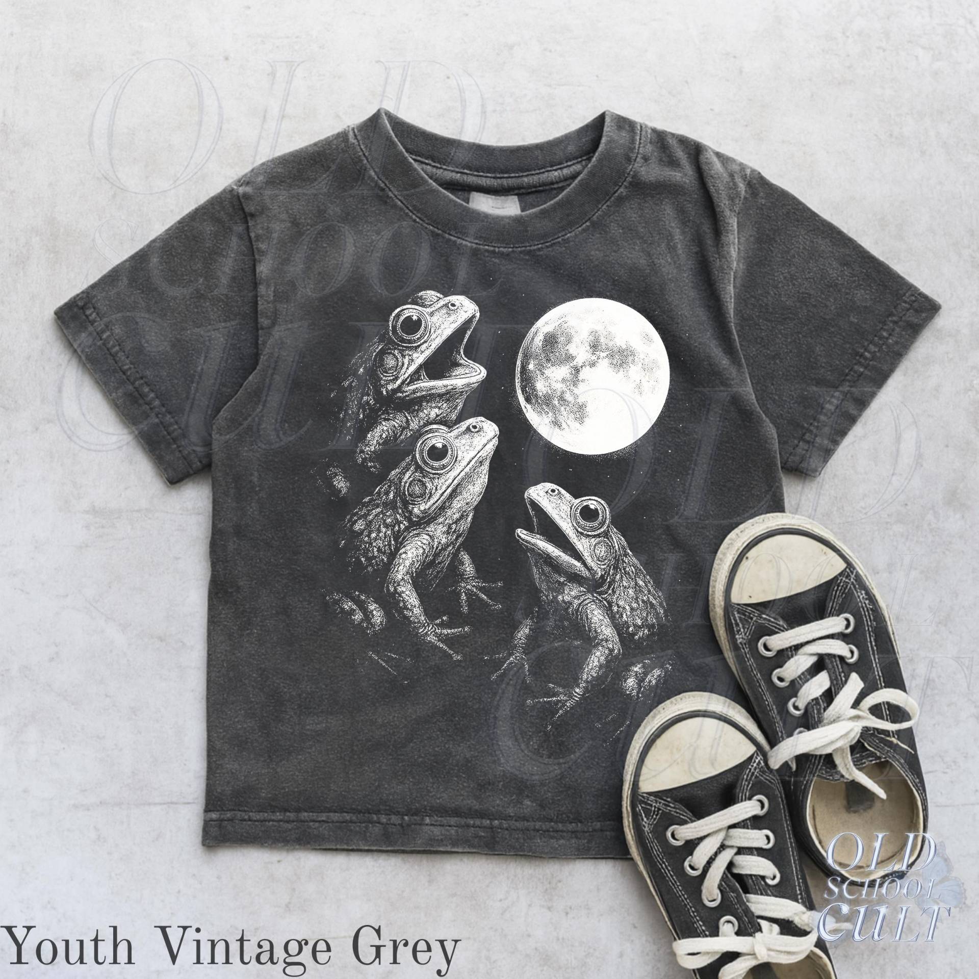 Drei Frosch Mond Jugend Retro 90Er Jahre Shirt, Süße Kinder Kleidung, Boho Erwachsene, Kleinkind & T-Shirt, Familie Lustiges Tier Shirt Drei Frosch Mond Jugend Retro 90Er Jahre Shirt, Süße Kinder Kleidung, Boho Erwachsene, Kleinkind & T-Shirt, Familie Lustiges Tier Shirt von OldSchoolCulture
