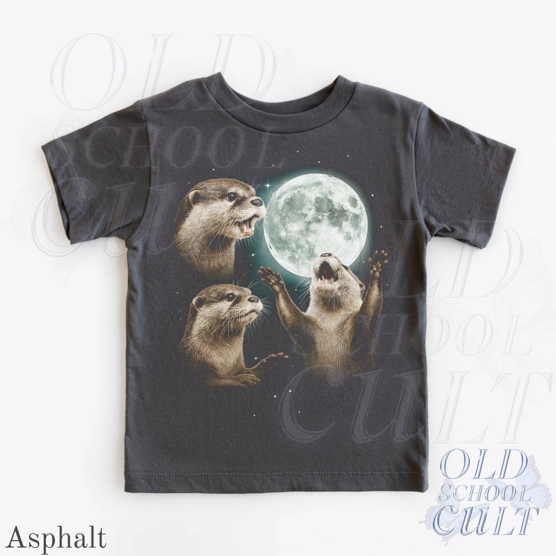 Drei Otter Jugend Retro 90Er Jahre Shirt, Süßes Kinderkleidung, Boho Erwachsene, Kleinkind & T-Shirt, Kinder Familie Lustiges Tier Shirt von OldSchoolCulture