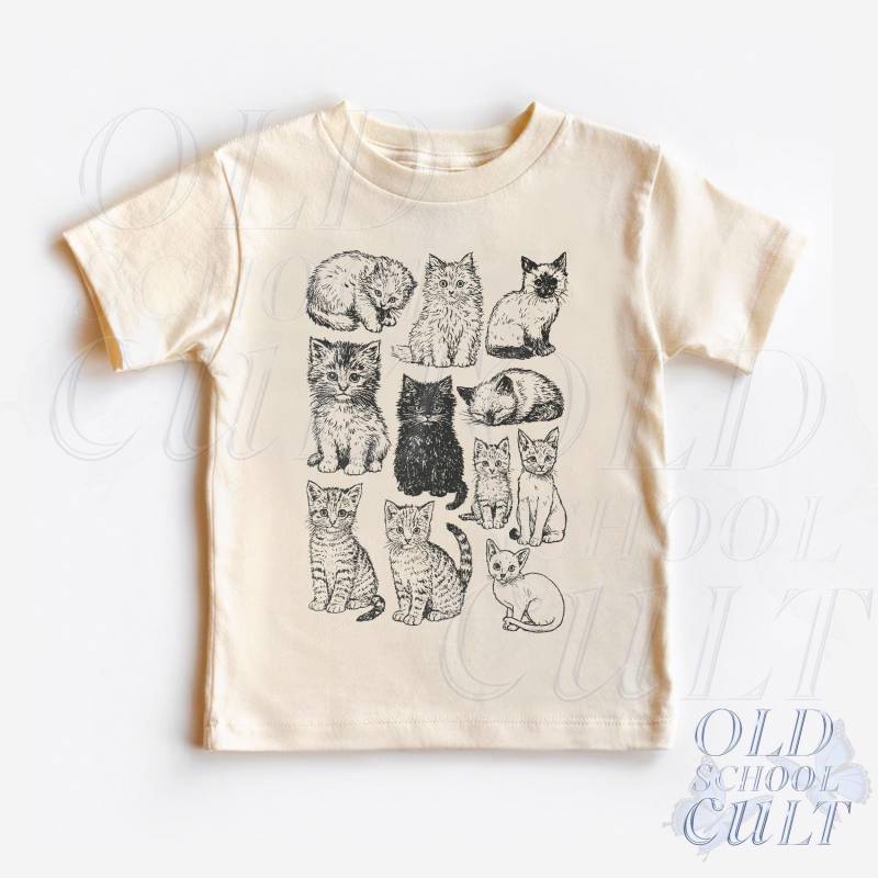 Katzen Kleinkind Shirt, Süße Kätzchen Liebhaber Kleidung, Boho Erwachsene, & Jugend T-Shirt, Kinder Familie Baby Bodysuit Katzen Kleinkind Shirt, Süße Kätzchen Liebhaber Kleidung, Boho Erwachsene, & Jugend T-Shirt, Kinder Familie Baby Bodysuit von OldSchoolCulture