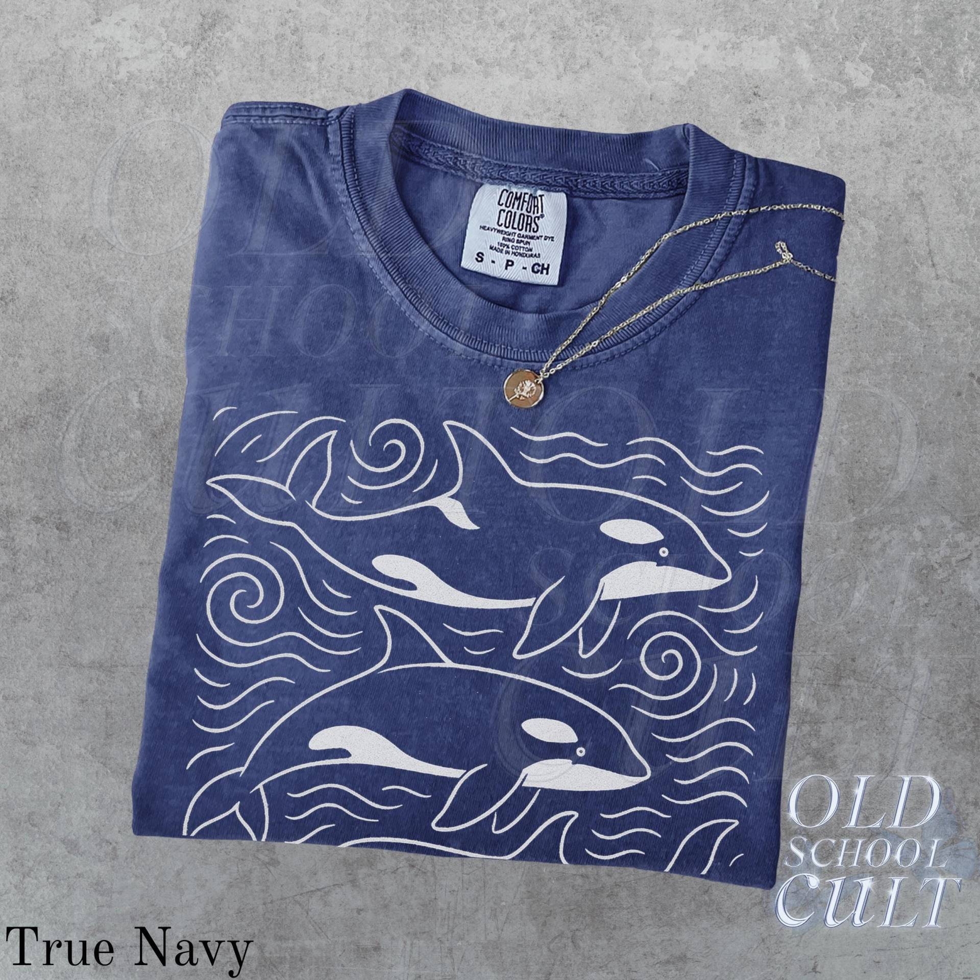 Orcas Comfort Colors® Ocean 90Er Jahre Vintage Style Tshirt, Retro Meerestiere Shirt, Sommer Surfer Shirts, Meer Liebhaber Geschenk, Orca Shirts von OldSchoolCulture