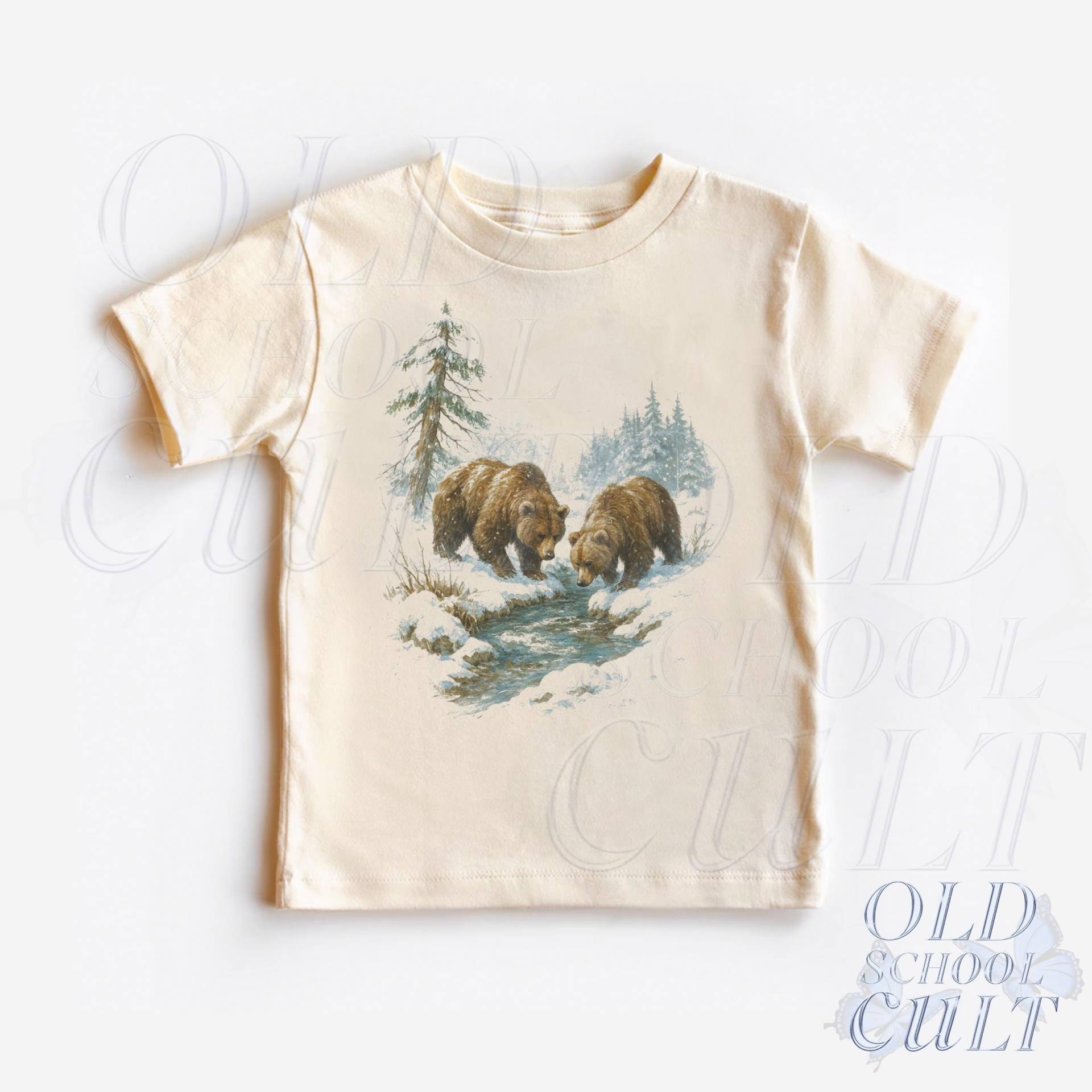 Retro Bären Kleinkind Shirt, Vintage 90Er Jahre Bär Natur Kinder Outfit, Natürliches Boho Erwachsenen Wildtiere T-Shirt, Kleinkind - & Jugend-T-Shirt von OldSchoolCulture