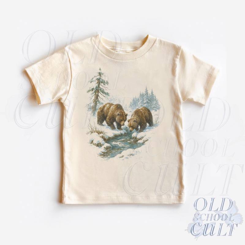 Retro Bären Kleinkind Shirt, Vintage 90Er Jahre Bär Natur Kinder Outfit, Natürliches Boho Erwachsenen Wildtiere T-Shirt, Kleinkind - & Jugend-T-Shirt von OldSchoolCulture