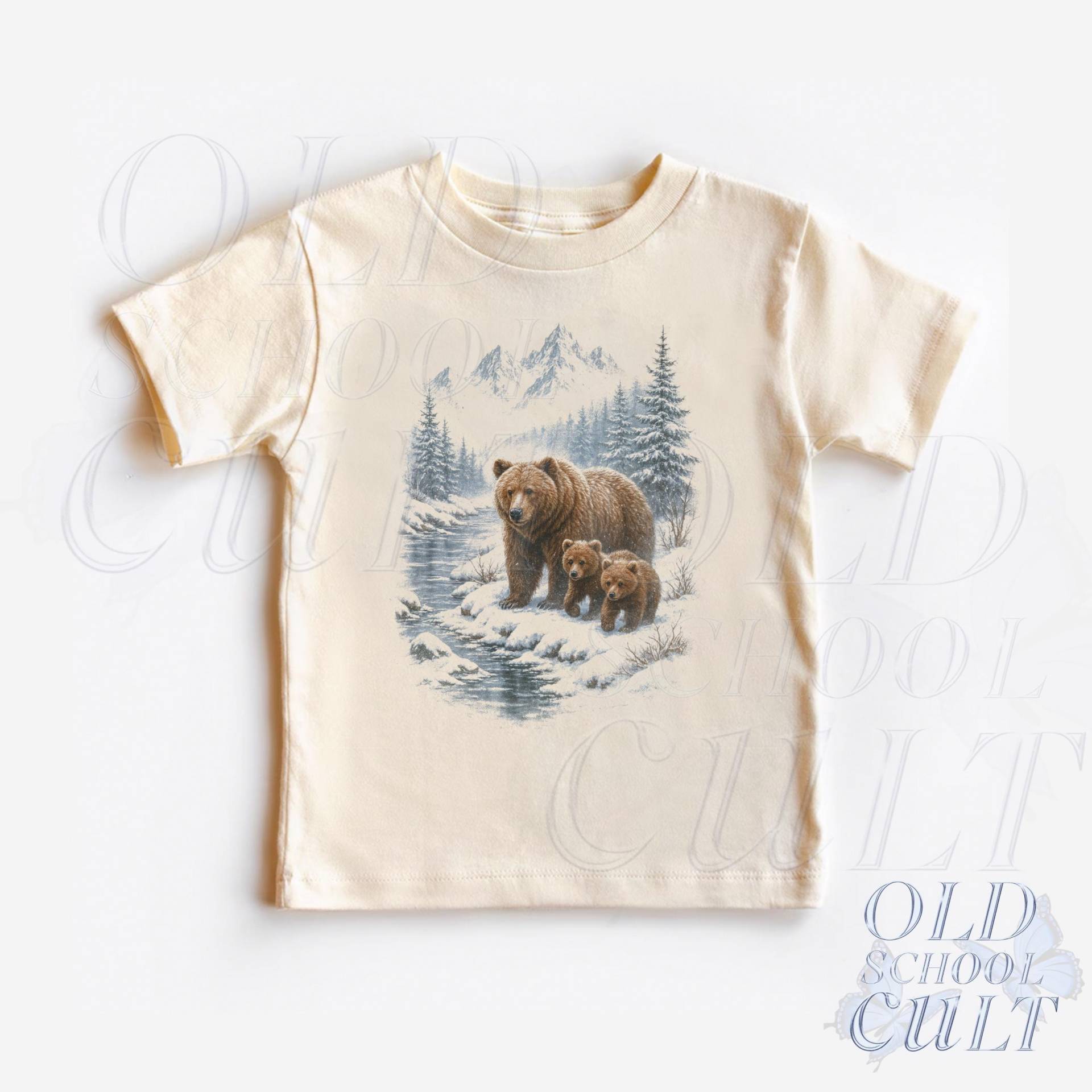 Retro Bären Kleinkind Shirt, Vintage 90Er Jahre Bär Natur Kinder Outfit, Natürliches Boho Erwachsenen Wildtiere T-Shirt, Kleinkind - & Jugend-T-Shirt von OldSchoolCulture