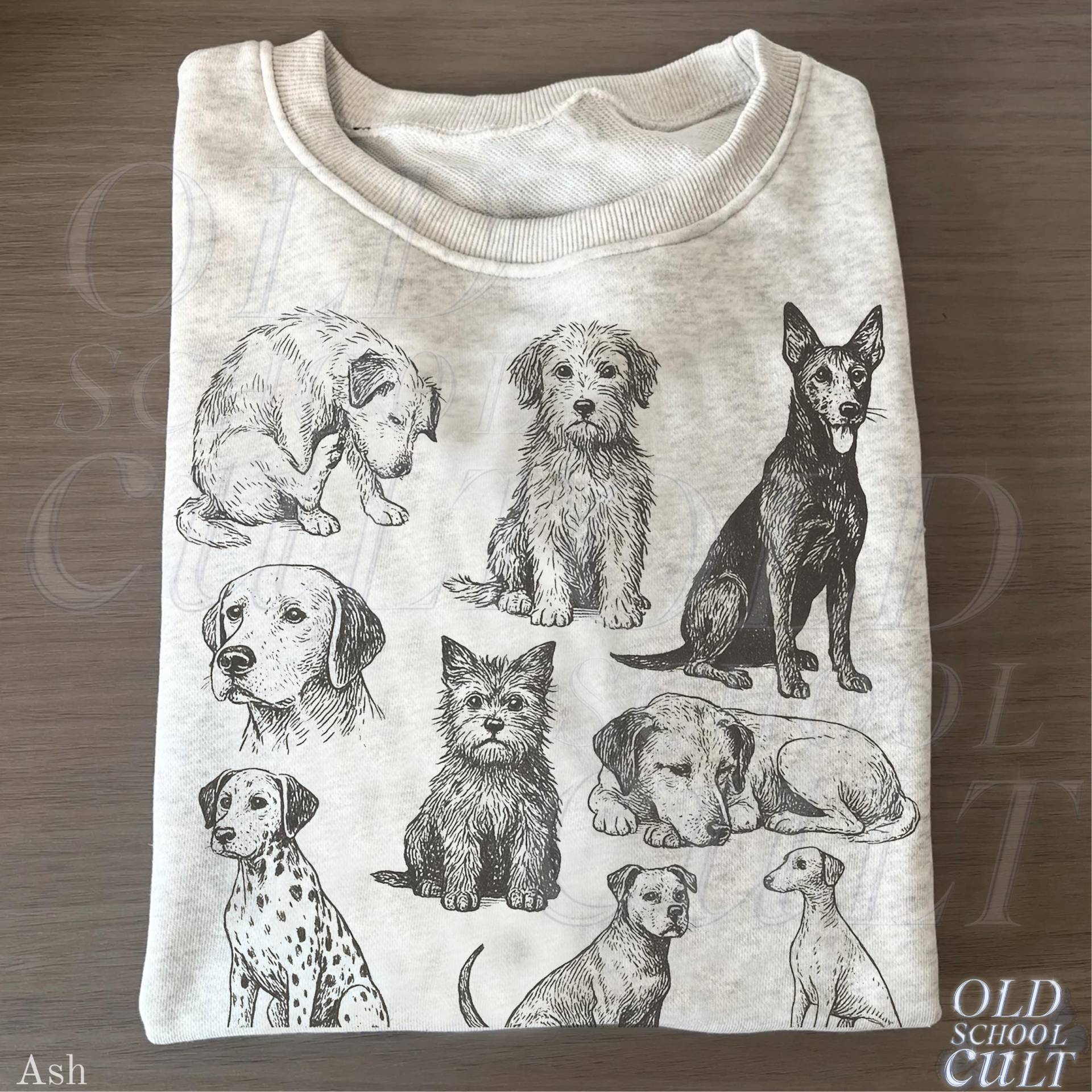 Retro Hunde Sweatshirt, Vintage 90Er Jahre Grafik Rundhals, Süßes Geschenk Für Tierliebhaber, Hundepullover, Winter Pullover von OldSchoolCulture