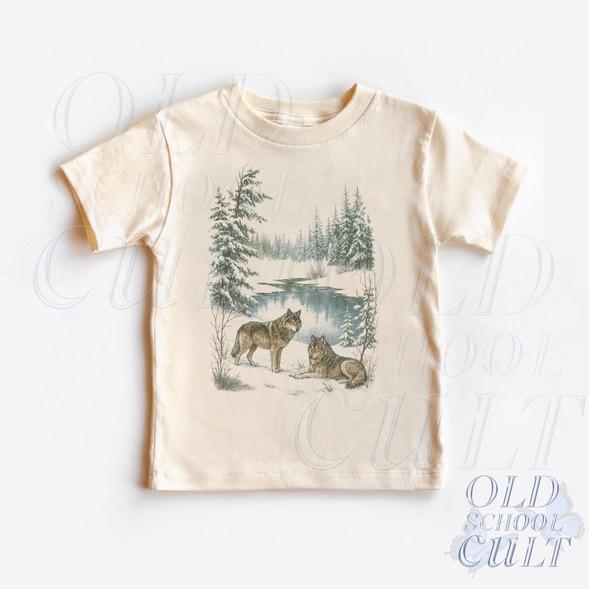 Retro Wolf Kleinkind Shirt, Vintage 90Er Jahre Wölfe Natur Kinder Outfit, Natürliches Boho Erwachsenen Wildtiere T-Shirt, Kleinkind - & von OldSchoolCulture