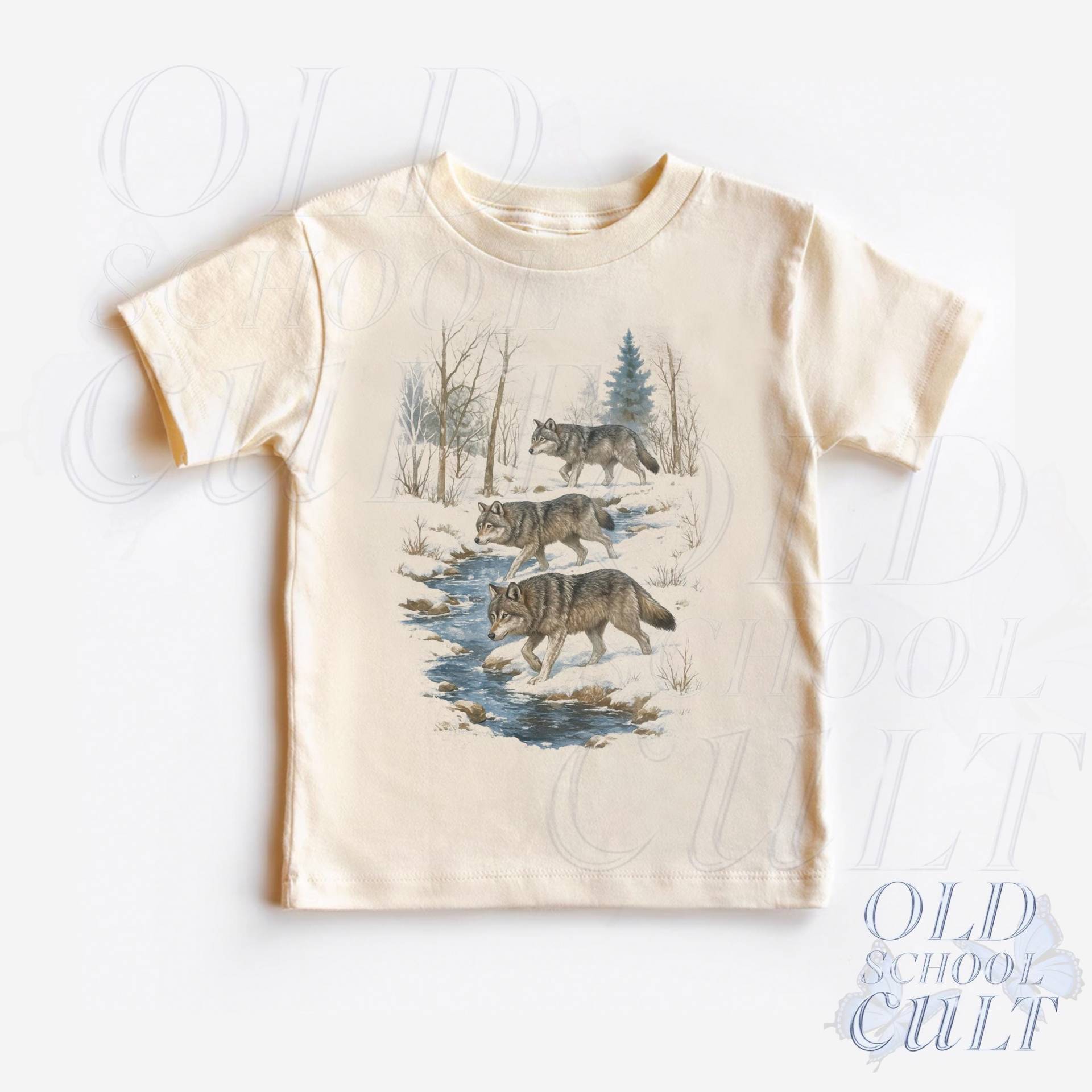 Retro Wolf Kleinkind Shirt, Vintage 90Er Jahre Wölfe Natur Kinder Outfit, Natürliches Boho Erwachsenen Wildtiere T-Shirt, Kleinkind - & von OldSchoolCulture