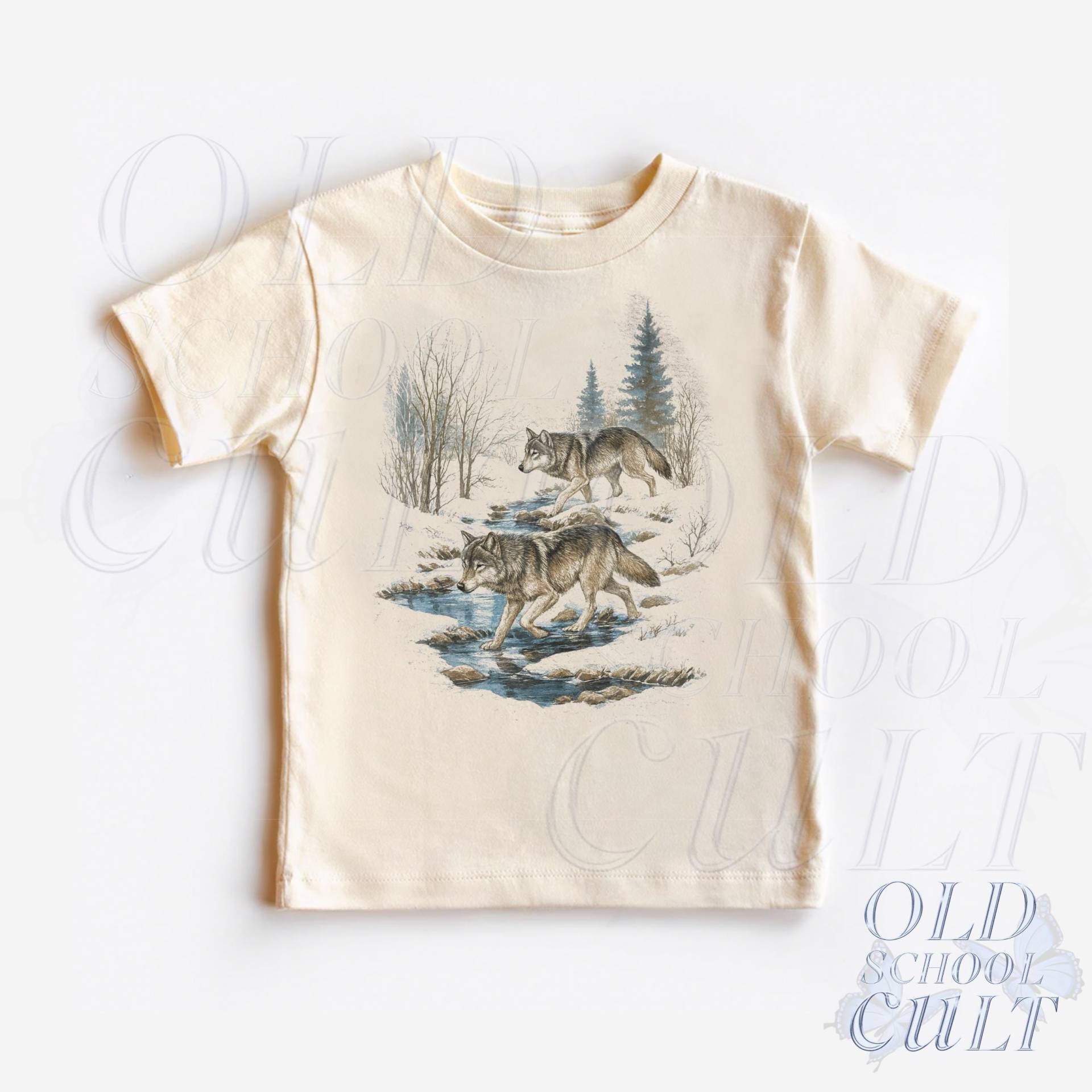Retro Wolf Kleinkind Shirt, Vintage 90Er Jahre Wölfe Natur Kinder Outfit, Natürliches Boho Erwachsenen Wildtiere T-Shirt, Kleinkind - & von OldSchoolCulture