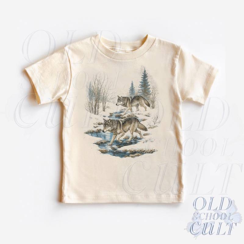 Retro Wolf Kleinkind Shirt, Vintage 90Er Jahre Wölfe Natur Kinder Outfit, Natürliches Boho Erwachsenen Wildtiere T-Shirt, Kleinkind - & von OldSchoolCulture