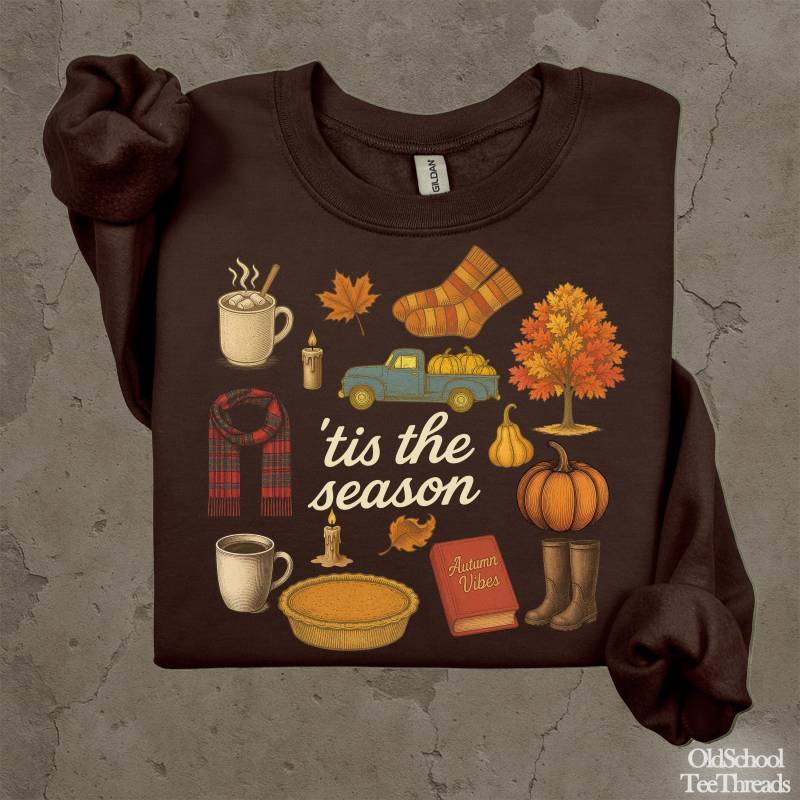 Tis The Season Herbst Sweatshirt, Kuscheliger Pullover, Pumpkin Spice Style, Grafik Sweatshirt Tis The Season Herbst Sweatshirt, Kuscheliger Pullover, Pumpkin Spice Style, Grafik Sweatshirt von OldSchoolTeeThreads