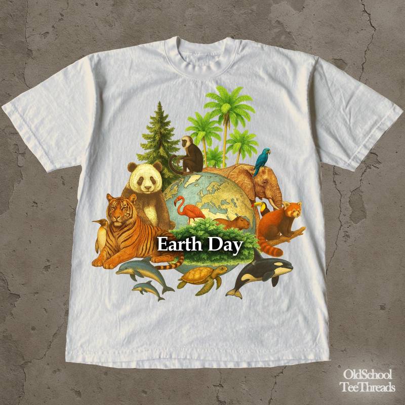 Vintage Earth Day Grafik-T-Shirt Umweltfreundliches Unisex-T-Shirt Vintage Earth Day Grafik-T-Shirt Umweltfreundliches Unisex-T-Shirt von OldSchoolTeeThreads