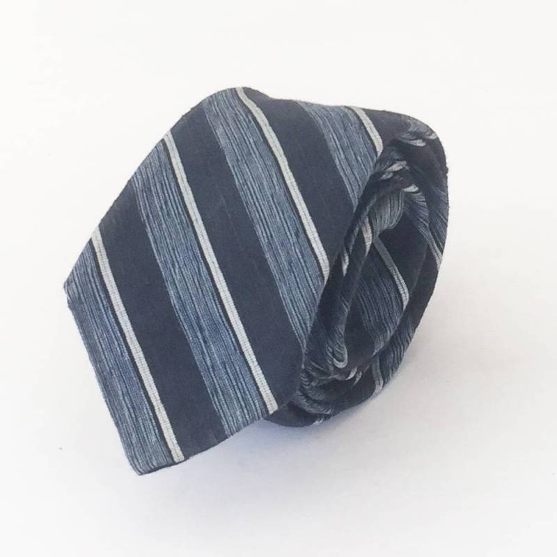 Herren Dünne Krawatte Krawatte, Schlanke Krawatten, Rockabilly Vintage Diagonal Gestreifte Blaue Krawatte von OldSchoolTies