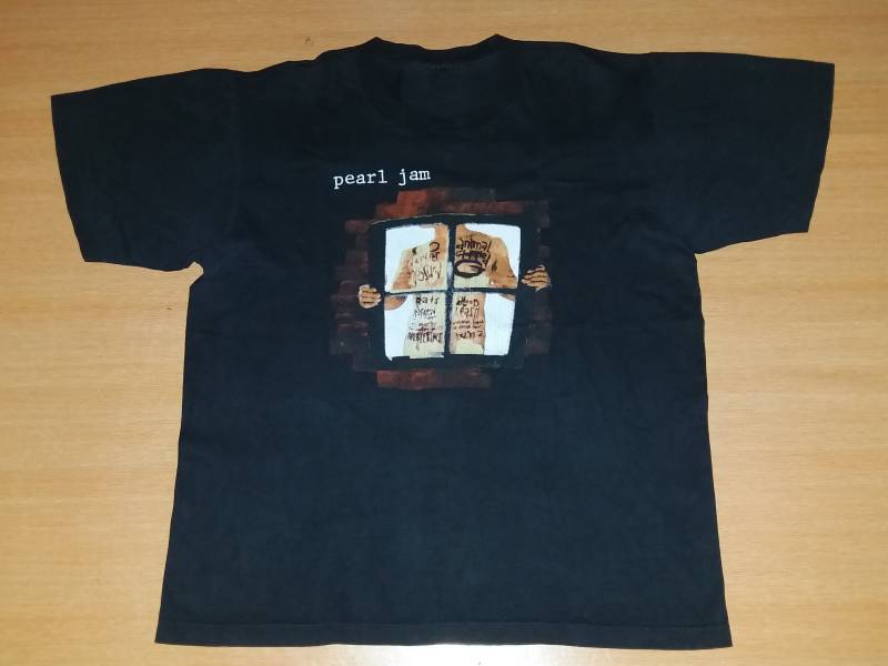 Vintage Frühe 90Er Jahre Pearl Jam Window Pain Concert Tour Promo Album Seltenes T-Shirt von OldSchoolZone