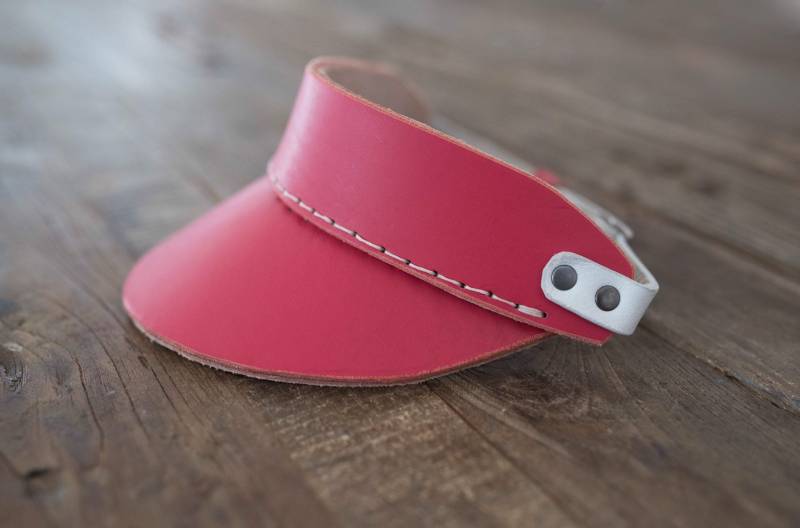 Pink Leder Sonnenblende, Sonderanfertigung Pink Leder Sonnenblende, Sonderanfertigung von OldSoulVisors