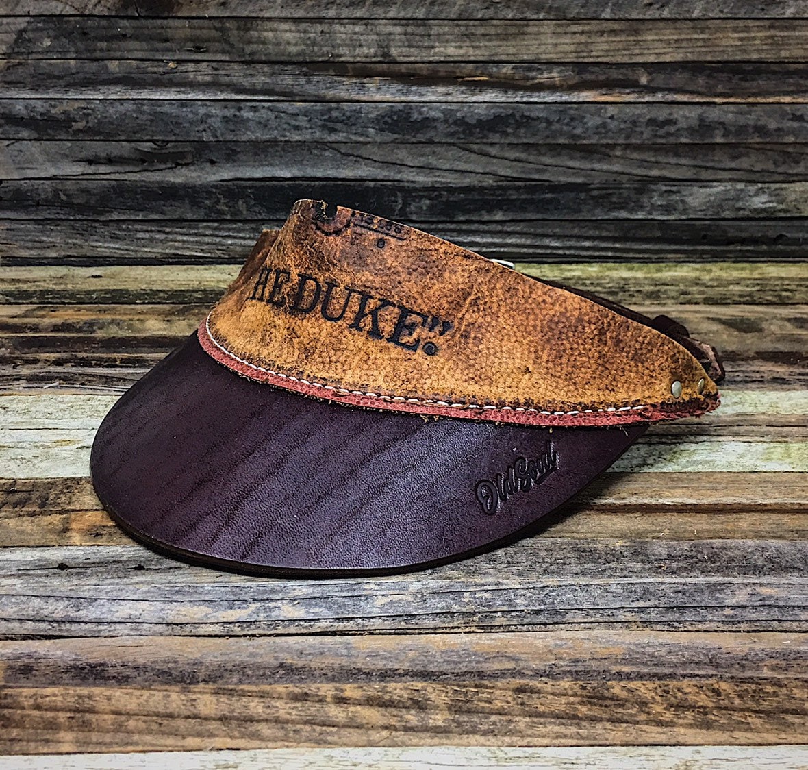 Premium Football Leder Sonnenblende, Custom Kollektion Von Old Soul Visors Premium Football Leder Sonnenblende, Custom Kollektion Von Old Soul Visors von OldSoulVisors