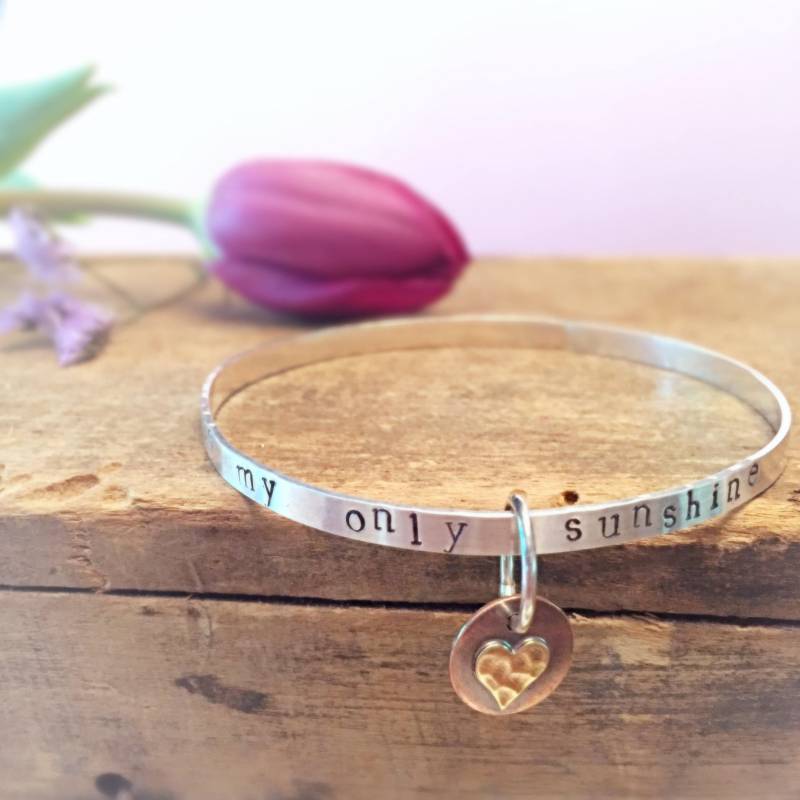 You Are My Sunshine Personalisiertes Armband Mit Gravur Im Boho-stil von OldeDogNewTricks