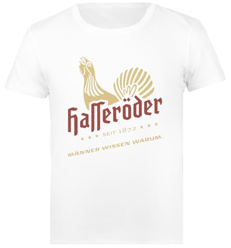 Hasseroder Baumwolle Herren T-Shirt Weiß Herren von Oldrytee